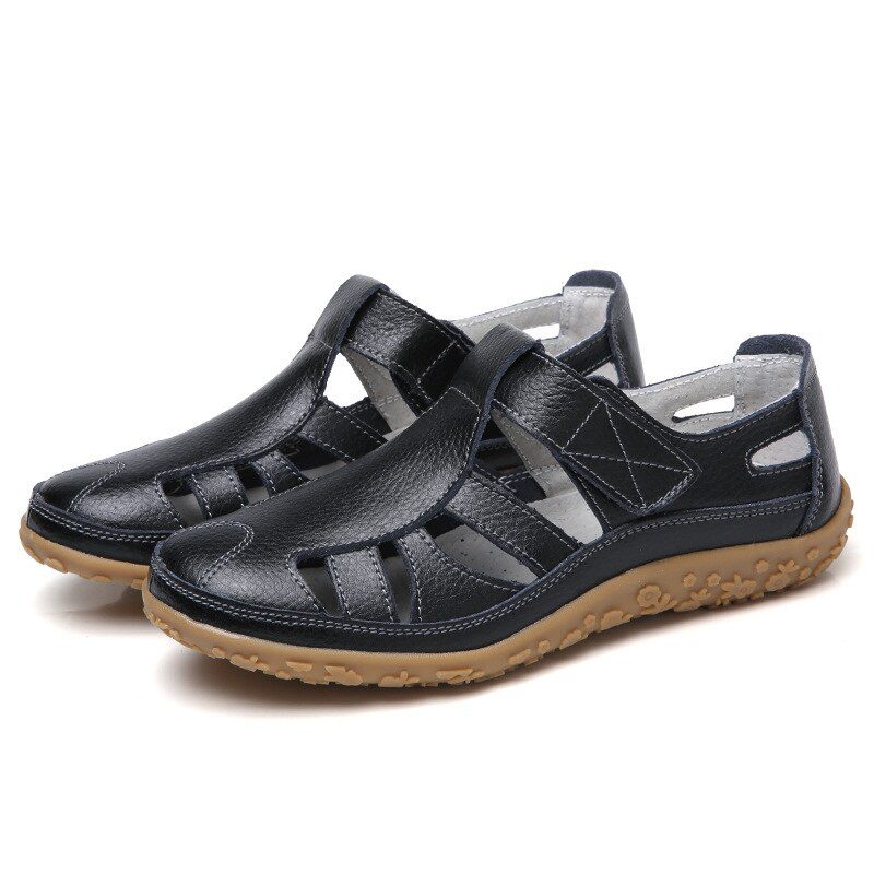 Women Ladies Female Mother Genuine Leather Shoes Sandals Gladiator ...
