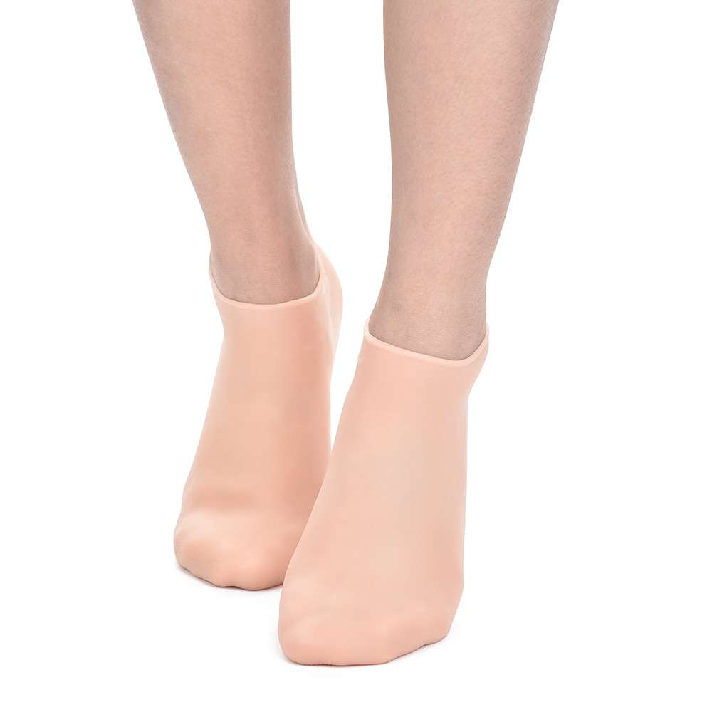 1 Pair Feet Care Socks 3 Size Moisturizing Silicone Gel Heel Socks Foot Skin Care Foot Protectors Anti Cracking Spa Home Use