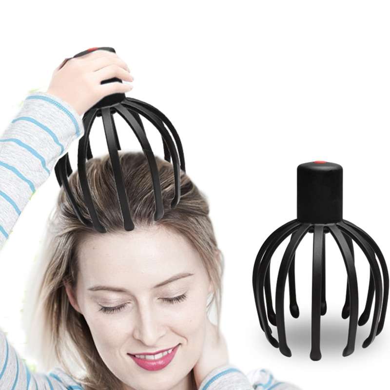 USB Electric Scalp Octopus Massager Head Acupoint Therapeutic Claw Vibration Massag Relieve Fatigue Stress Relief